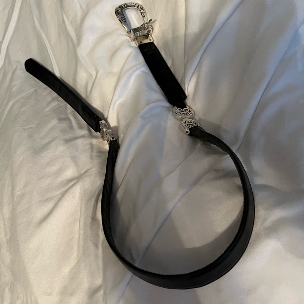 Elegant Black Leather Belt